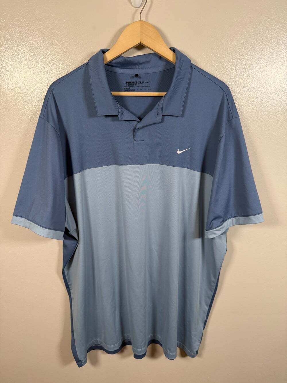 Nike Golf Tour Icon Polo Shirt Mens Size XXL Ocean Fog Blue Gray Dri Fit Active